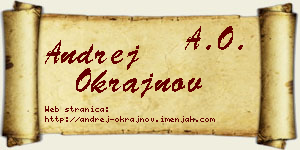 Andrej Okrajnov vizit kartica